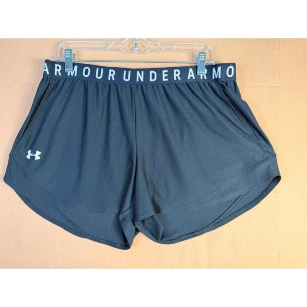 Under Armour HeatGear Shorts XL Black Loose Fit Athletic Running Workout